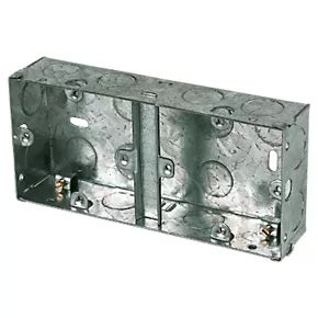 round metal back box|metal back box screwfix.